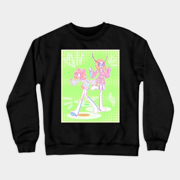 Mary + Twyla GO GO DISCO! Crewneck Sweatshirt by arcadekitten